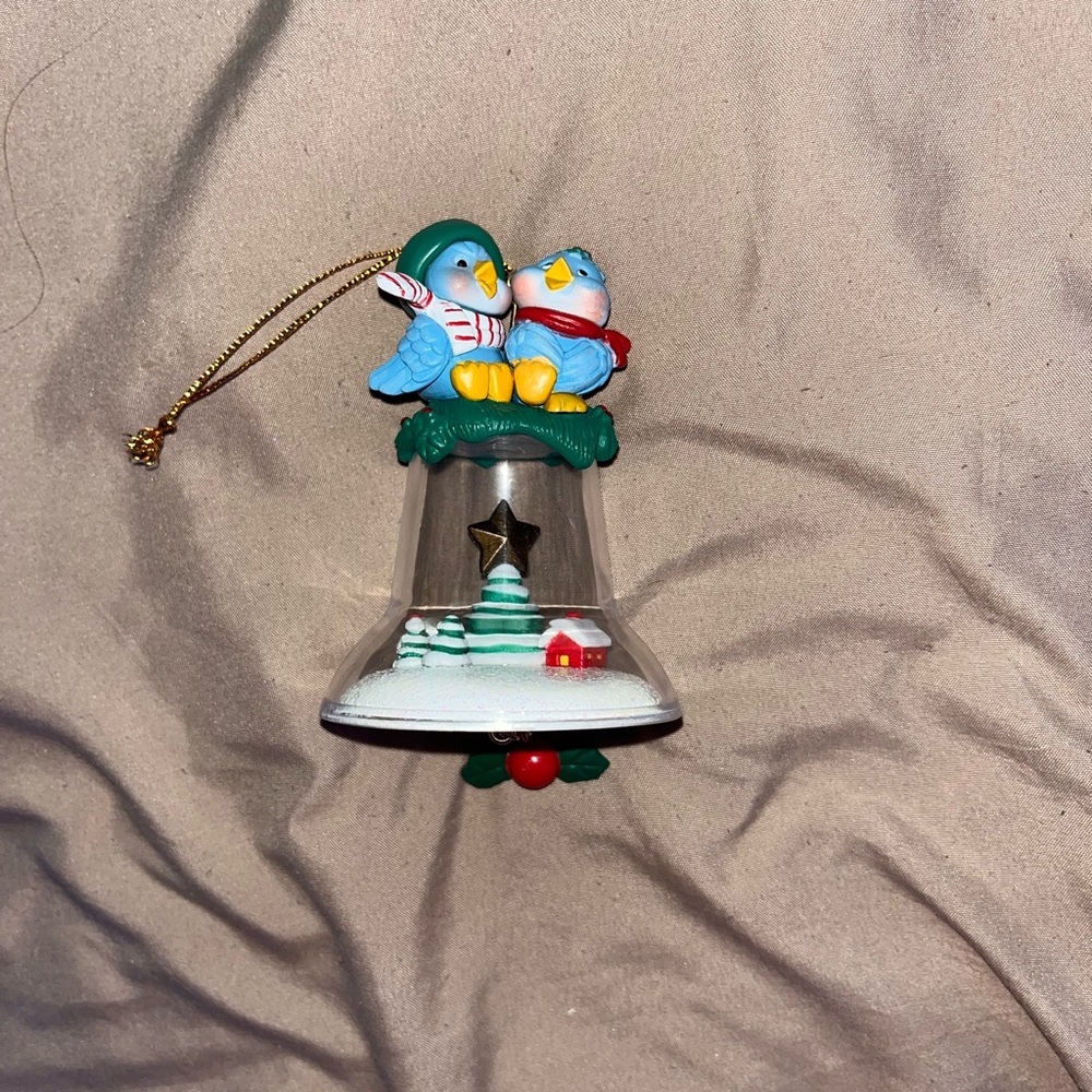 Kirkland Signature 2 Blue Birds on Bell Ornament | No Box